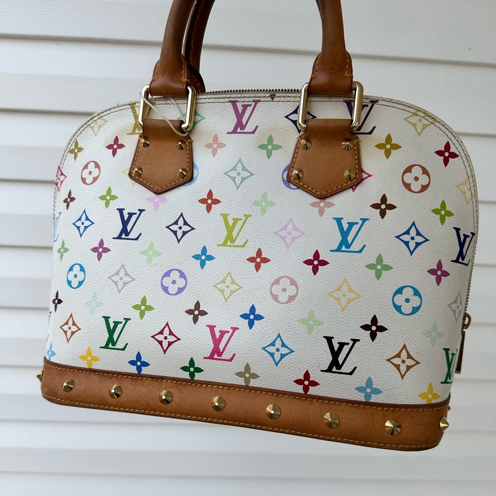 Louis Vuitton White Multicolor Satchel - Picture 2 of 9